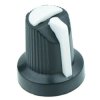 White Line 6mm Pointer Knob