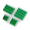 Zestaw radiatorów do Raspberry Pi 4B - z taśmą termoprzewodzącą - zielone - 4szt.