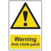 Scan 1113 Warning Anti Climb Paint - PVC 200 x 300mm