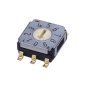Przełącznik obrotowy, 100 mA, 5V dc, 10-położeniowy, Nidec Components SA-7000