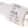 Bezpiecznik butelkowy 50A gwint E33 gG - gL ETI 500V ac