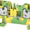 Protective conductor terminal, snap-in, 0.34-2.5 mm², 2 pole, 24 A, 8 kV, green/yellow, 2863020000