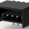 Pin header, 5 pole, pitch 2.54 mm, angled, black, 2-644488-5