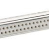 RS PRO Złącze D-sub 37-pinowe Prosty 2.77 mm Pitch Montaż na panelu Złoty Żeńskie Otwór przelotowy 3,05 mm