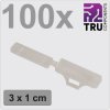 TruComponents 499488 Badge 9.5 x 30 mm Clear 100pcs