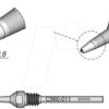 C560011 C560 desoldering tip, C560011/dia. 0.6 mm, 1.4 mm, pad cleaning