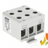 Złączka szynowa AL/CU 1,5-50 mm2 szara TS 35 3 tory 6 otwory zaciskowych 89707002 SIMET