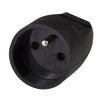 1x2P+Z czarne gniazdo 16A ELDA S-131