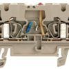 Through terminal block, spring balancer connection, 0.5-4.0 mm², 4 pole, 50 mA, 6 kV, dark beige, 1692600000