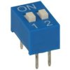 Przełącznik; DIP switch; 2 tory; DIOS2ND; niebieski; przewlekany (THT); h=5,2 + suwak 1,1mm; 25mA; 24V DC; biały; SAB switches;