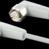 Sensor actuator cable, M12 cable plug, angled, A to M12 cable socket, angled, A, 4 pole/5 pole, 0.3 m, mPPE, gray, 4 A, EVF082