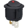 Bulgin R13112BLAB SPST Red LED 28VDC Off-on Black Round Rocker Switch