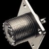 UHF panel socket, flange mount