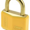 Kłódka bezpieczeństwa średnica szekli: 6mm ABUS z kluczem W budynkach, na zewnątrz mosiężna Żółty