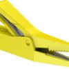 Alligator clip, yellow, max. 9.5 mm, L 62 mm, socket 4 mm, 64.9209-24