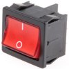 Rocker switch, red, 2 pole, On-Off, off switch, 10 (4) A/250 VAC, 6 (4) A/250 VAC, IP40, illuminated, printed, 1805.7110