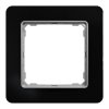 Ramka 1-krotna, szkło czarne, efekt szkła, Sedna Elements SDD361801