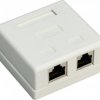Gniazdo RJ45 2 portem, CAT 6, STP w obudowie