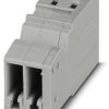 COMBI jack, spring balancer connection, 0.08-4.0 mm², 2 pole, 24 A, 6 kV, gray, 3041312