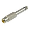 Przejście JACK wtyk 6.3mm - gniazdo RCA metalowe