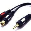 ADAPTER WTYK AUX JACK 3,5 STEREO 2X GNIAZDO RCA PRZEJŚCIÓWKA AUX 3.5 CINCH