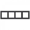 Ramka poczwórna SIMON 10 czarna matowa Kontakt Simon CR4/49