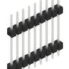 Pin header, 9 pole, pitch 2.54 mm, straight, black, SL51729Z