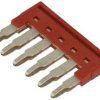 Mostek wtykowy; do złączek na szynę DIN; DSS2.5N-06P; czerwony; 1 tor; Dinkle; RoHS