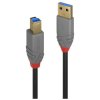 Lindy 36742 2m USB 3.2 Type A to B Cable, 5Gbps, Anthra Line