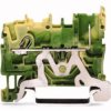 1-wire/1-pin PE basic terminal, spring-clamp connection, 0.25-4.0 mm², 1 pole, 20 A, 6 kV, yellow/green, 2022-1207