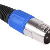 Wtyk mikrofonowy męski XLR 3-pin niebieski