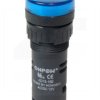 Kontrolka AD16-16E/B-12VAC/DC;16mm; niebieska;podśw.LED 12V;IP40;ONPOW