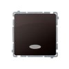 SIMON BASIC Wyłącznik zwierny przycisk bez piktogramu z podświetleniem LED (moduł) 10AX 250V szybkozłącza czekoladowy BMP1L.01/4