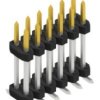 Pin header, 12 pole, pitch 2 mm, angled, black, SLY12SMD09212S