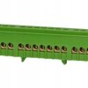 Listwa zerowa 15-modułowa 15x16mm² - zielona F2.0261