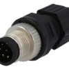 Złącze M12, męskie, PIN:8, wtyk, proste, 30V M12A-08BMMA-SL8001