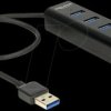 62653 DELOCK USB 3.0 3-Port Hub + 1x Gigabit LAN