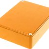 Aluminum die cast enclosure, (L x W x H) 119 x 94 x 38 mm, orange, IP54, 1590BB2OR