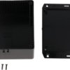 ABS enclosure, (L x W x H) 120 x 120 x 59 mm, black (RAL 9005), IP54, 1591USFLBK