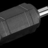 2.5 stereo jack connector to 3.5 stereo jack plug.
