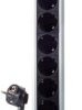Table power strip, 6-way, 1.5 m, 16 A, with surge protection, black, BS60318