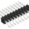 Pin header, 10 pole, pitch 1.27 mm, straight, black, 10068654