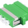 Fiber optic connector, LC socket to LC socket, OS1/OS2, singlemode, ceramic, green, BS07-60041