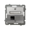 AS Obudowa gniazda komputerowego pojedyncze typu KEYSTONE skośna srebrna GPK-1GS/p/18 OSPEL