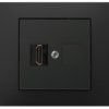 Vestra Gniazdo Multimedialne Pojedyncze Hdmi Bez Ramki Podtynkowe Ip20 Czarny...