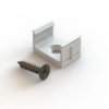 Uchwyt do profilu aluminiowego 10mm nawierzchniowego biały 10szt