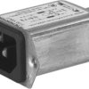 IEC plug C14, 50 to 60 Hz, 6 A, 250 VAC, 800 µH, faston plug 6.3 mm, 5120.1004.0