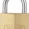Kłódka średnica szekli: 6mm ABUS z kluczem W budynkach, na zewnątrz mosiężna Żółty