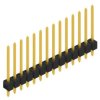 Pin header, 14 pole, pitch 2.54 mm, straight, black, SL 11 190 14 G