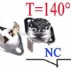 Termostat bimetaliczny 16A 250VAC 140°C pionowy NC